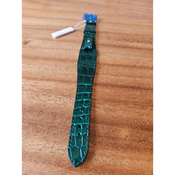 NWT Men's Ralph Lauren Green Alligator Stirrup Watch Strap Medium - Picture 3 of 9